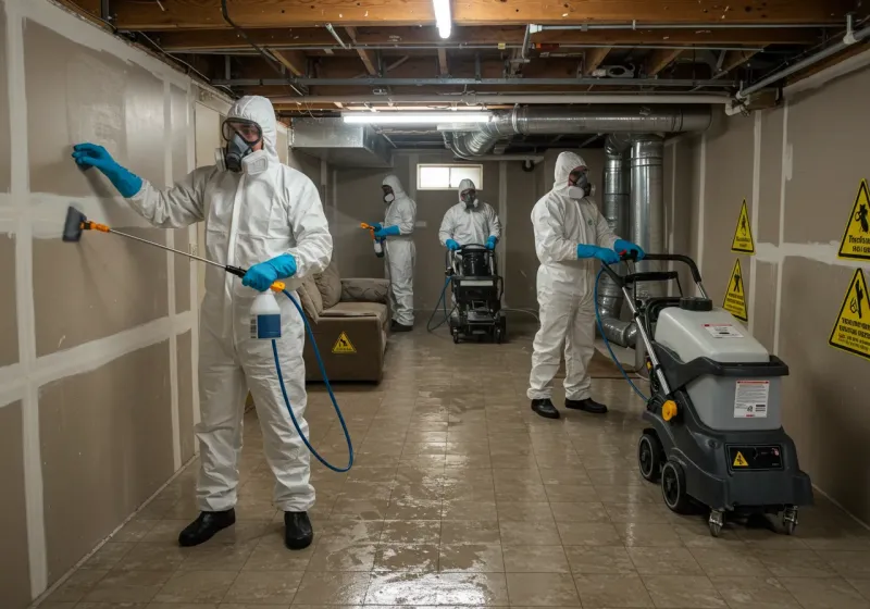 Basement Moisture Removal and Structural Drying process in Jericho, VT